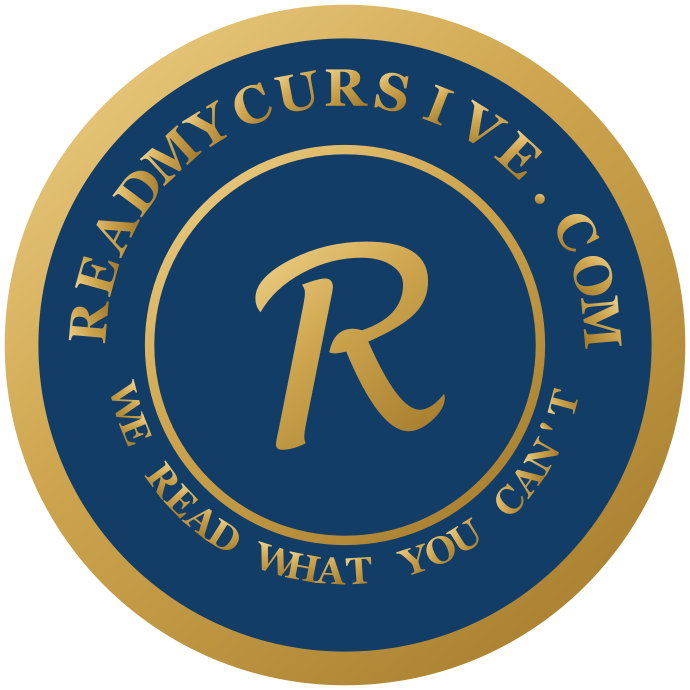 ReadMyCursive.com logo badge